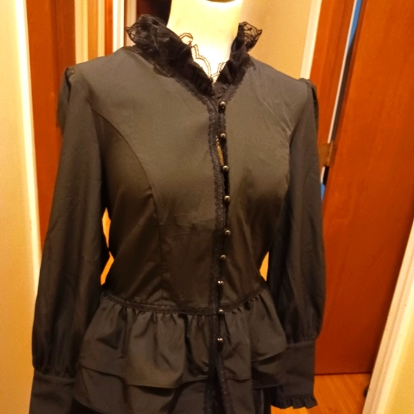 2pc Scarlett Darkness Black Ruffle Custom, Long Flowy  Sz M - Picture 6 of 14